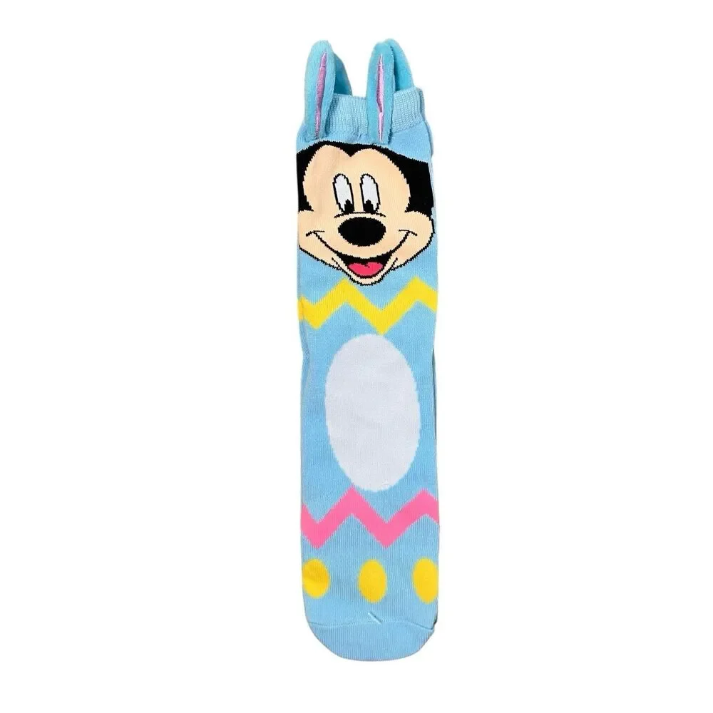 Disney Parks Socks Adult Blue Mickey Mouse Easter Bunny Egg‎ Hunt Unisex Novelty
